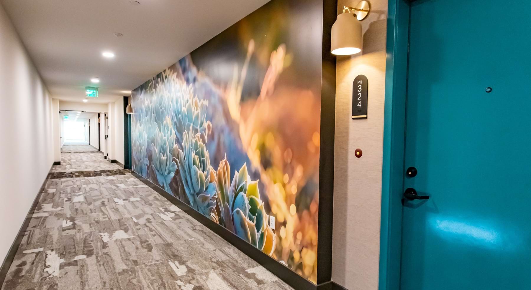 a doorway in a hallway